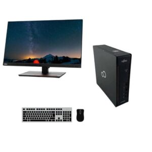 Repasovaný PC set Fujitsu Esprimo Q558 USFF + Monitor Lenovo P27u-20 27" - Silver